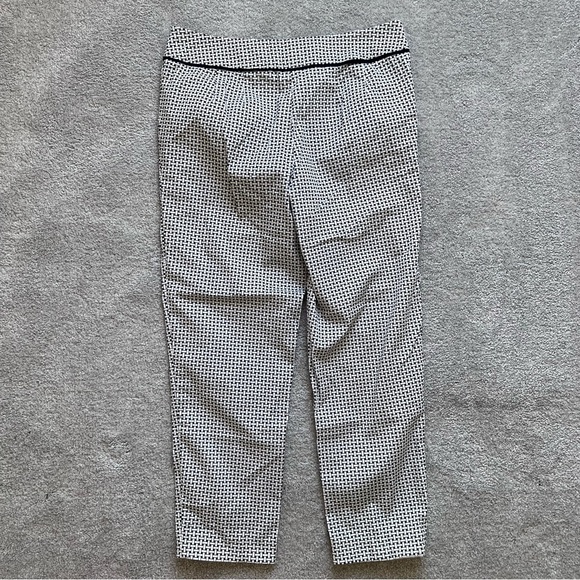 Talbots White Black Patterned Tapered Pants - Picture 3 of 3